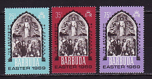 Барбуда, 1969, Пасха, Живопись, 3 марки